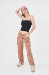 Vibrant Flare Cargo Pants from H Apparel - Versatile fashion in a chic cargo style.