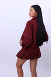 Burgandy ballon skirt - H ApparelM10149SD - 1