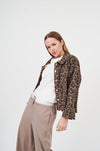 Chic leopard print denim jacket for effortless style