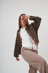 Chic Leopard Print Denim Jacket for Effortless Style