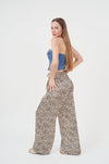 Chic cheetah print palazzo pants by H Apparel - stylish wide-leg pants with trendy animal print pattern.